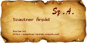 Szautner Árpád névjegykártya